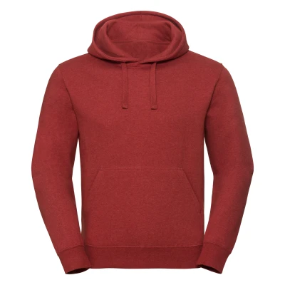 Image of Russell Athletic Unisex Authentic Melange Hooded Sweatshirt (Brick Red Melange) Size X Small