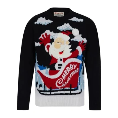 Image of Tokyo Laundry Men&#039;s Christmas Santa Novelty Knitted Crew Neck Jumper
