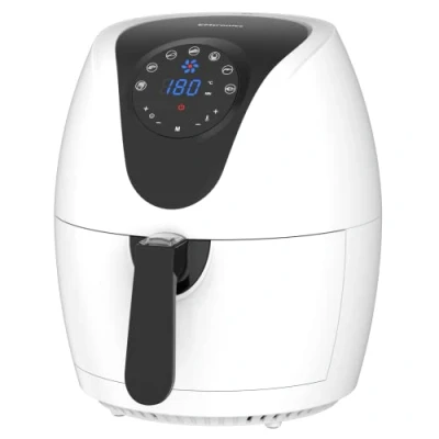 Image of EMtronics EMDAF45LWH Digital Family Size Air Fryer 4.5 Litre with 7 Preset Menus for Oil Free &amp; Low Fat Healthy Cooking, 60 Minute Timer White