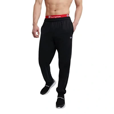 Image of Champion Men&#039;s Powerblend Relaxed Bottom Fleece Pants, Black, S