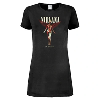 Image of Amplified Womens/Ladies In Utero Nirvana T Shirt Dress (M) (Charcoal)