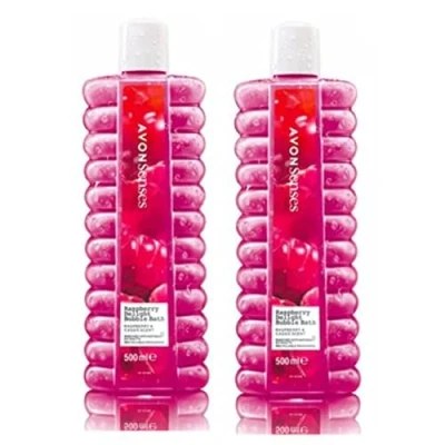 Image of Avon Bubble Bath Senses Raspberry Delight 500ml Pack of 2