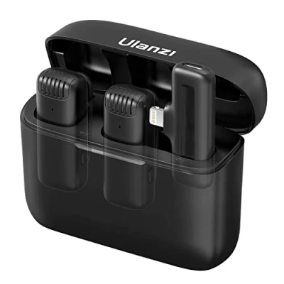 Image of ULANZI J12 Wireless Smartphone Microphone with Lightning Connection Compatible iPhone and iPad