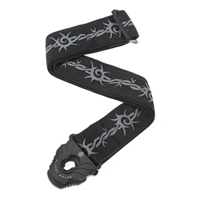 Image of D&#039;Addario Accessories Locking Guitar Strap Electric Strap, Acoustic and Bass Barbed Wire