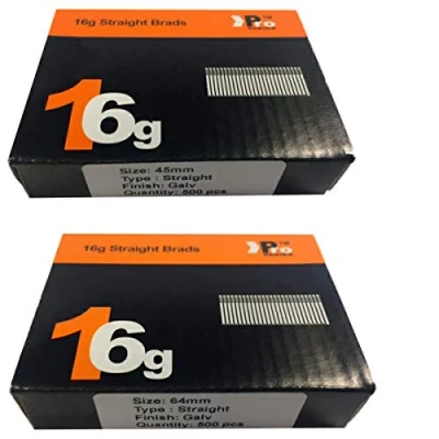 Image of Mixed Handy Packs Quantity 1000 Brad/Nails16 Gauge STRAIGT for Paslode, Dewalt (45mm + 64mm Straight 16 Gauge)
