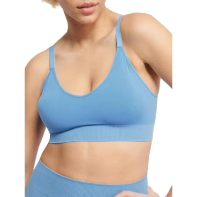 Image of Sloggi Womens EVER Infused Camomile Bralette Blue Polyamide Size Large