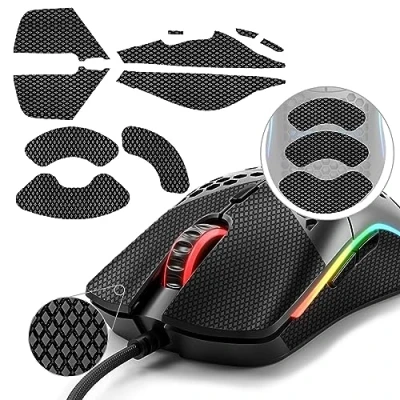 Image of TALONGAMES Mouse Anti Slip Grip Tape Compatible with Glorious Model O (Minus) Gaming Mouse,Palm Sweat Absorption, Thin 0.5mm, Cut to Fit, Easy Apply, Skin