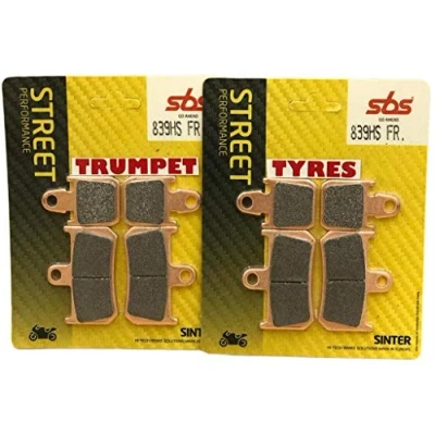 Image of 2X SBS Front Sintered Performance Brake Pads Set For Yamaha YZF 1000 R1 07 14 / ABS 12 MT 01 1700 16 VMX V Max 09 18 OE Quality 839HS
