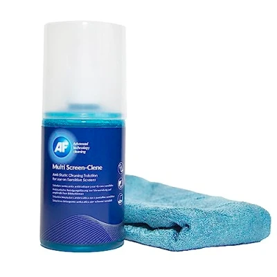 Image of AF Multi Screen Clene Cleaning Pump Spray with Micro Fibre Cloth 200ml For Mobile Phones, TV&#039;s, Laptops, Monitors, LED, LCD, Plasma &amp; Tablets MCA_200LMF