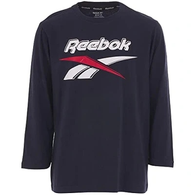 Image of Reebok TOD Intl L/S Long Sleeve T Shirt, Kids, Navy, 4