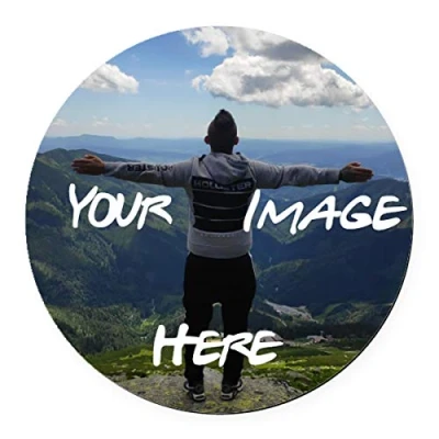 Image of Personalised Photo Coasters Your Image, Photo, Text, Logo. Wine Drinks Tea Coffee Mat (1x Round)
