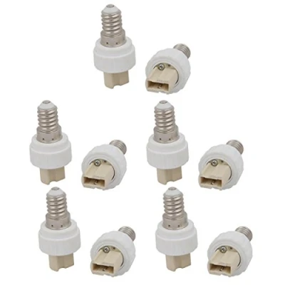 Image of Sourcingmap 10pcs E14 to G9 Extender Adapter Converter Lamp Bulb Socket Holder White