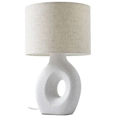 Image of Lindby table lamp Thalassia, white, Ø 30 cm, ceramic