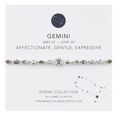 Image of Carrie Elspeth Gemini Zodiac Sentiment Bracelet