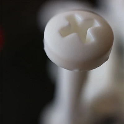 Image of 20 x White Pan Head Screws Polypropylene (PP) Plastic Nuts and Bolts, Washers, M6 40mm