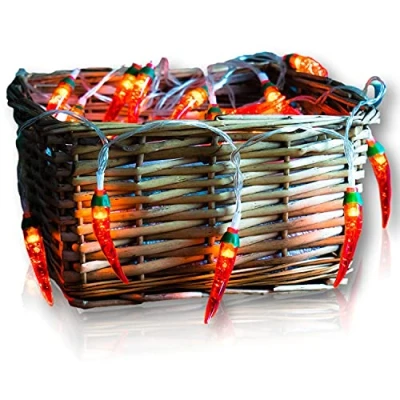 Image of 20 Premium Red Chilli String Lights 3 metres Battery Operated LED Fairy