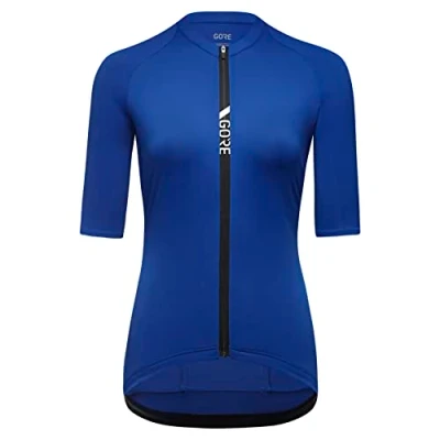 Image of GORE WEAR Women&#039;s Breathable Cycling Jersey, Torrent, Fast Moisture Wicking, Short Sleeve Road Bike Style Shirt, Ultramarine Blue, 34
