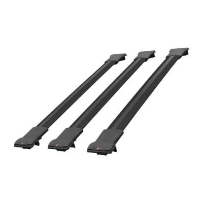 Image of apline Compatible with Ford Transit/Tourneo Custom 2012 2023 FLY Model Car Roof Rack Cross Bar Black Aluminium 3 Bars