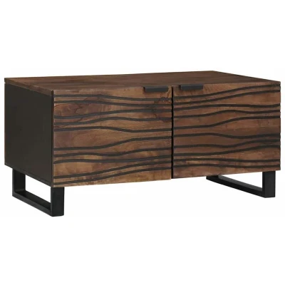 Image of vidaXL Coffee Table 80 x 50 40 cm, made from solid wood and engineered wood.