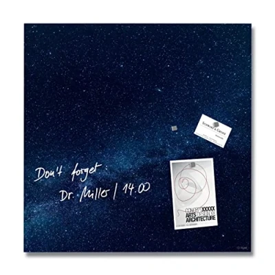 Image of SIGEL GL273 Artverum Magnetic Glass Board, starry sky Blue, 48 x cm, safety