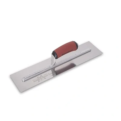 Image of MARSHALLTOWN Finishing Trowels, DuraSoft Handle, 127mm Width, 406mm Length, Curved Bright Stainless Steel Blade, Made in The USA, MXS165SD