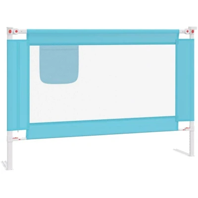Image of vidaXL Toddler Safety Bed Rail Blue 100x25 cm Fabric