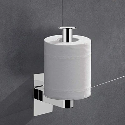 Image of Celbon SUS 304 Stainless Steel Vertical Toilet Roll Holder Bathroom Self AdhesiveToilet with Chrome finish,Easy Installtion