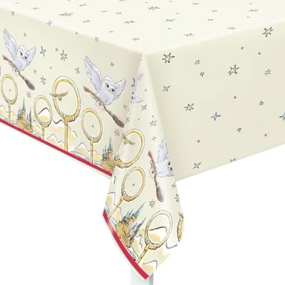 Image of Unique 23563 Harry Potter Paper Tablecloth 2.13 m x 1.37 Party, Solid, Multicolour