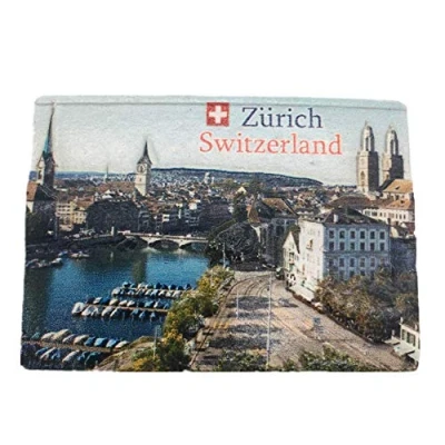 Image of Fridge Magnet Lake Zurich Switzerland 3D Resin Handmade Craft Tourist Travel City Souvenir Collection Letter Refrigerator Sticker