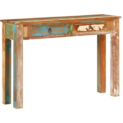 Image of vidaXL Console Table 110x30x75 cm Solid Wood Reclaimed