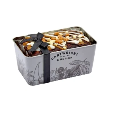 Image of Cartwright &amp; Butler Luxury Chocolate Loaf Cake in Tin Birthday Treats, Thank You Gift, Thinking of You, Father&#039;s Day Mother&#039;s Gift