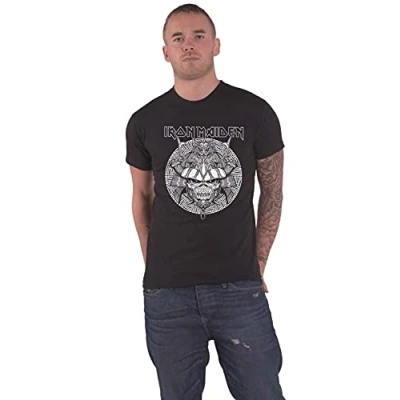 Image of Iron Maiden T Shirt Senjutsu Samurai Graphic Band Logo Official Mens Black XL