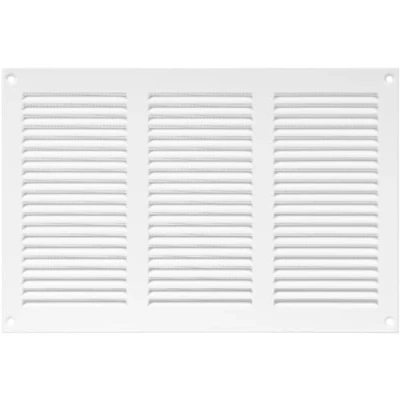 Image of 12&quot; x 8&quot; Inch / 300 200 mm White Air Vent Cover Quality Steel Return Grilles for Ceiling and Sidewall HVAC with Insect Protection Screen (11.81&#039;&#039; 7.87&#039;&#039; Inch, White)