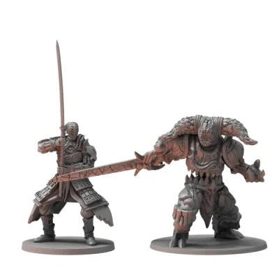 Image of Dark Souls The Role Playing Game: Sir Alonne &amp; Smelter Demon Miniatures Stat Cards. DnD, RPG, D&amp;D, Dungeons Dragons. 5E Compatible