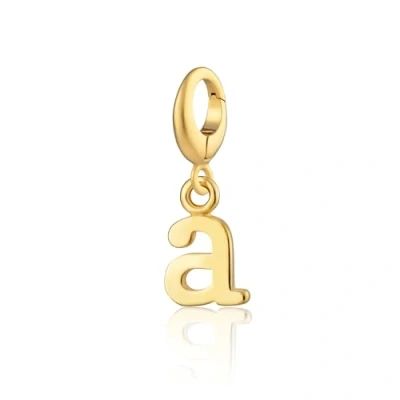 Image of Lily Charmed 18ct Gold Plated Alphabet Letter Charm Lowercase a