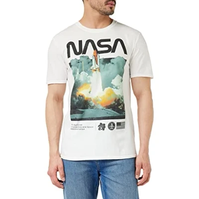Image of Nasa Men&#039;s Lift Off T Shirt, White, XX Large
