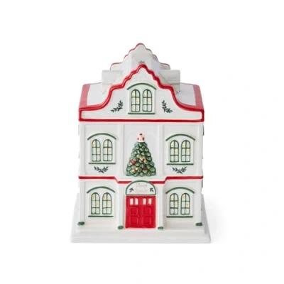 Image of Spode Christmas Tree Miniature Village Figural Decoration, LED Lighted Set, Ceramic Holiday Decor Dolomite Collectible for Indoor Display (Hotel)