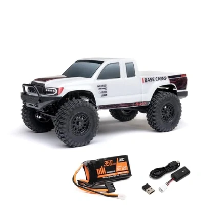 Image of Axial SCX24 Base Camp 4WD RTR 1:24 Rock Crawler White