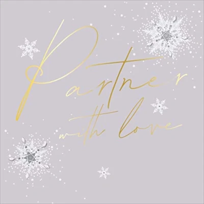Image of To My Partner Foiled &amp; Embellished Christmas Greeting Card Special Xmas Cards