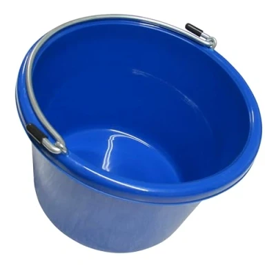 Image of Plastic Water Bucket with Handle (Blue Pink 5L 8L Small Paint Pail) (Blue, 5 Litres)