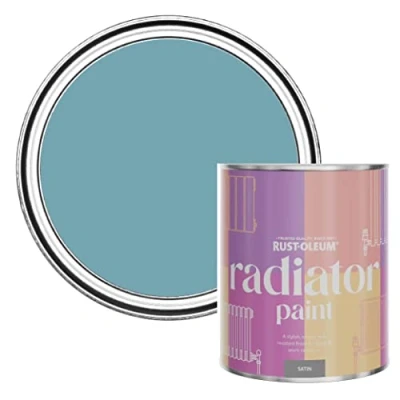 Image of Rust Oleum Green Heat Resistant Radiator Paint in Satin Finish Belgrave 750ml
