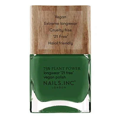 Image of Nails.INC 73% Plant Power Nail Polish, Long Lasting Color Lasts Up to 10 Days, Quick Drying, Cruelty Free, Vegan, 21 Free Formula, Halal Friendly, Wipe The Slate Green