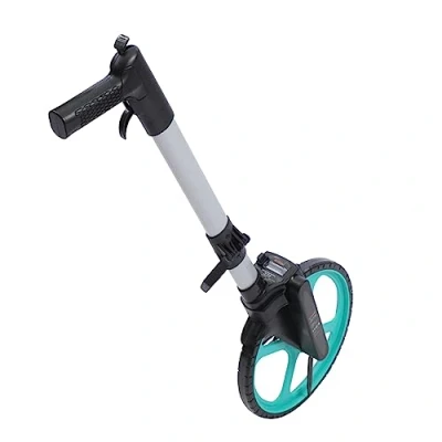 Image of KATSU Distance Measuring Wheel 9999.9m with Brake, Aluminum Alloy Foldable Handle, 318mm Diameter Trundle and Storage Bag, for Road Land Surveyors