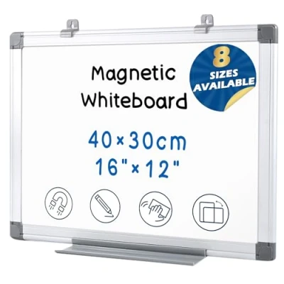 Image of Swansea Magnetic Whiteboard for Wall,Small Dry Wipe Board,A3 Kids Boards Office School 40x30cm (WxH)