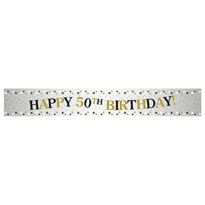 Image of Amscan 9913786 Sparkling Celeb 50 Foil Banner