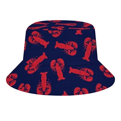 Image of Red Lobster Bucket Hat for Men Women Fashion Fisherman Cap Beach Sun Travel Hiking