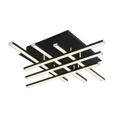 Image of Matrix Integrated Led Flush Fitting 6 Light Black