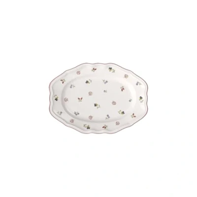 Image of Villeroy &amp; Boch 1023952920 Petite Fleur Serving Plate, 37 cm, Premium Porcelain, White/Colourful