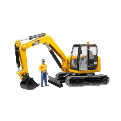 Image of Bruder Cat Mini excavator with worker 1:16 Toys