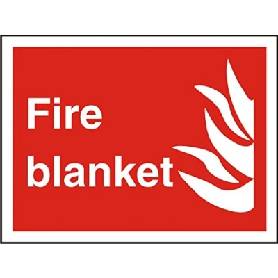 Image of Seco Fire Blanket &amp; Sign, 300mm x 200mm 1mm Semi Rigid Plastic